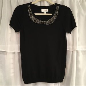 Jeweled Black Sweater